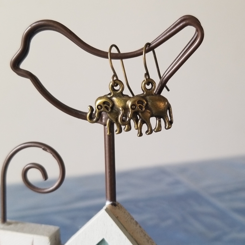 Dainty Elephant Earrings